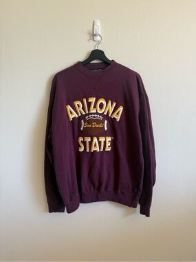 Arizona State Sun Devils Football Embroidered Mockneck Sweatshirt